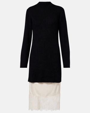 STAUD Willow Wool-Blend Sweater Dress - Black