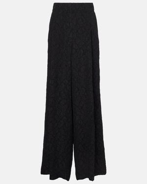 Dries Van Noten High-Rise Wide-Leg Trousers - Black