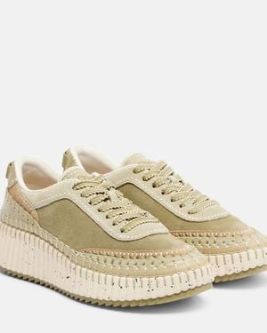 Chloé Nama Suede Trainers - Metallic