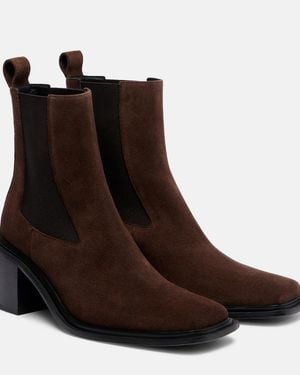 Souliers Martinez Bottines Dallas 60 En Daim - Marron
