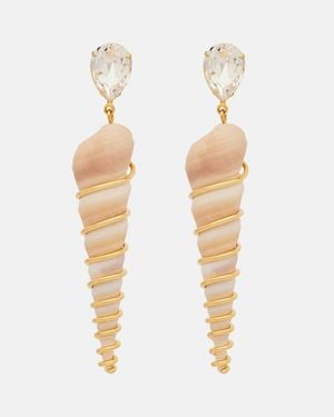 Jennifer Behr Embellished Drop Earrings - White