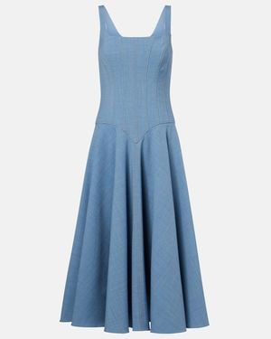Emilia Wickstead Harmoni Midi Dress - Blue