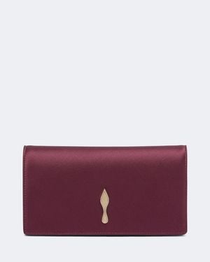 Christian Louboutin Bettina Crepe Satin Clutch - Purple