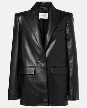 Alex Perry Blazer De Piel Oversized - Negro
