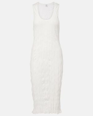 TOTEME Pleated Midi Dress - White