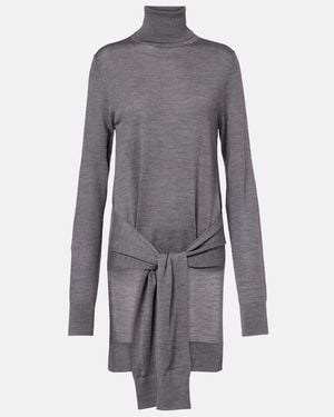 TOTEME Rollkragenpullover Aus Wolle Und Seide - Grau