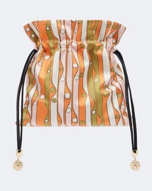 La DoubleJ Printed Pouch - White