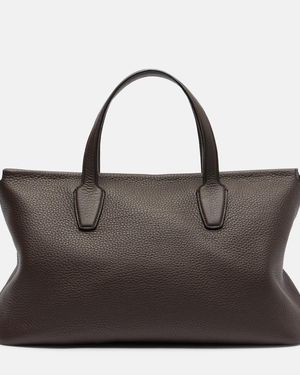 The Row Marcel Leather Tote Bag - Brown