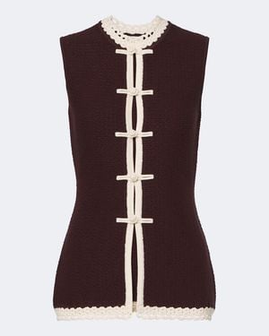 Posse Hattie Crochet-Trimmed Top - Purple