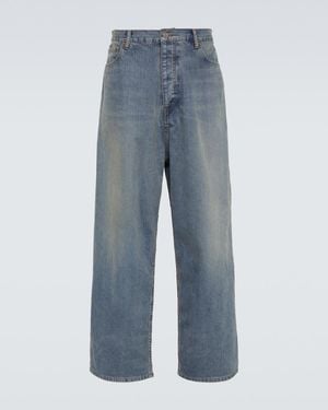 Balenciaga Waterproof Wide-Leg Jeans - Blue