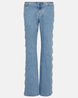 7 For All Mankind Slouchy Bootcut Embellished Jeans - Blue