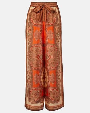 Zimmermann Hose Mahon Aus Seide - Orange