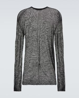 Rick Owens Wool Sweatshirt - Grey