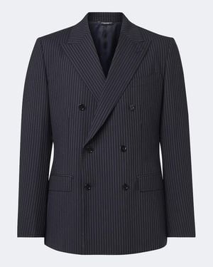 Dolce & Gabbana Blazer Aus Einem Wollgemisch - Blau