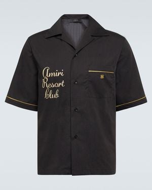 Amiri Resort Club Embroidered Shirt - Black