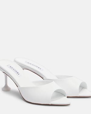 Aquazzura Pantoletten Bisous Aus Leder - Weiß