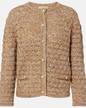 Valentino Cardigan Aus Lame - Braun