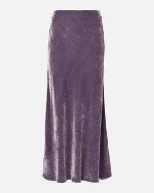 Velvet Eza Maxi Skirt - Purple
