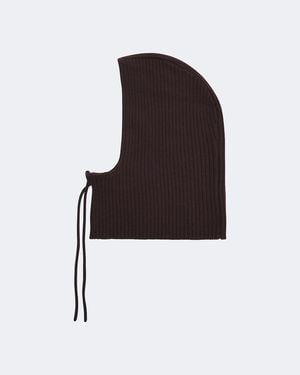 Yves Salomon Ribbed-Knit Cashmere Balaclava - Brown