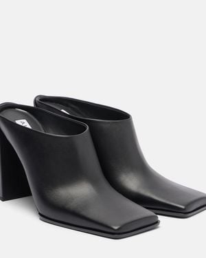 Alaïa 90 Leather Mules - Black
