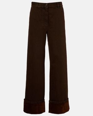 Dries Van Noten High-Rise Straight Jeans - Braun