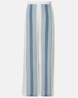 Adriana Degreas Striped Wide-Leg Trousers - Blue