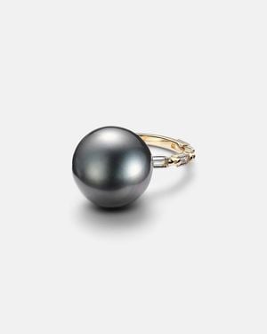 Suzanne Kalan Anillo De Oro De 18 Ct Con Perla Y Diamantes - Blanco