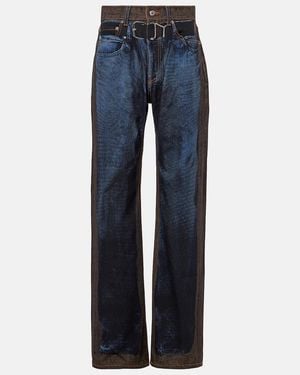 Y. Project Jeans Rectos Estampados - Azul