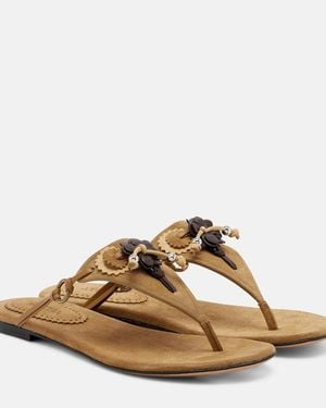 Isabel Marant Sandalen Elato Aus Veloursleder - Braun