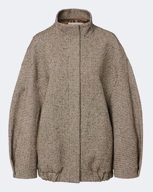 Dries Van Noten Chaqueta Bomber A Cuadros - Marrón
