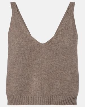 Lisa Yang Violia Cashmere Crop Top - Grey