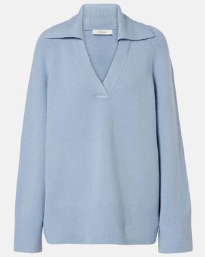 Vince Polopullover Aus Einem Wollgemisch - Blau