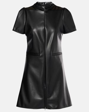 Courreges Faux Leather Minidress - Black