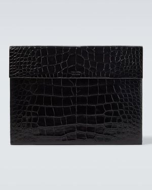 Tom Ford Aktentasche Aus Leder - Schwarz