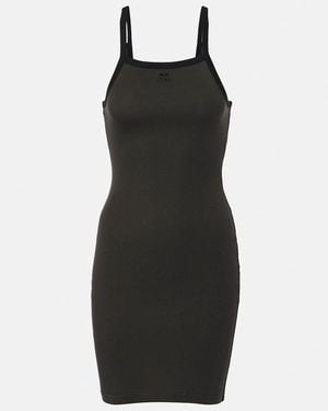 Courreges Cotton Minidress - Black
