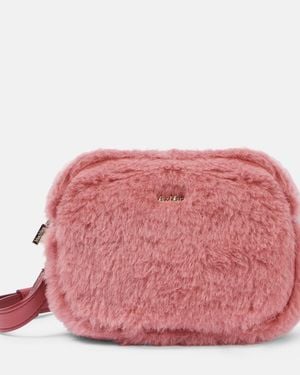 Max Mara Bolso Al Hombro De Tejido Teddy - Rosa