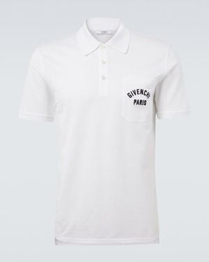 Givenchy Paris Cotton Pique Polo Shirt - White