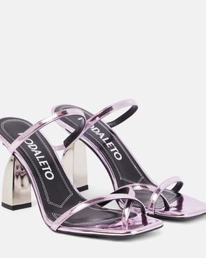 NODALETO Angel A Metallic Leather Mules - Purple