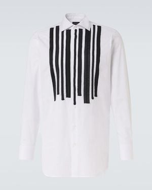 Junya Watanabe X Guy Rover Striped Cotton Shirt - White