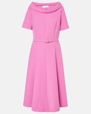 Oscar de la Renta Wool-Blend Midi Dress - Pink