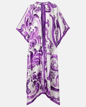 Dolce & Gabbana Cover-Up Majolica Aus Seiden-Twill - Lila