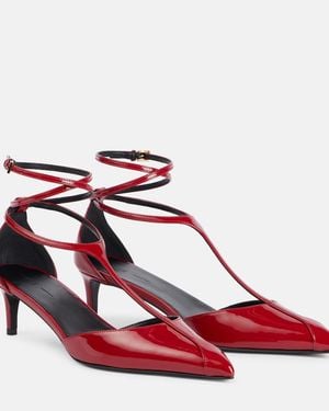 KHAITE Mia 45 Patent Leather Court Shoes - Red