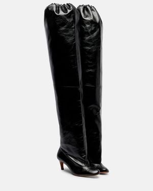 Proenza Schouler Uma 60 Leather Over-The-Knee Boots - Black