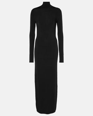 Galvan London Iris Turtleneck Jersey Maxi Dress - Black
