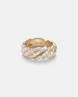 David Yurman Ring Dy Madison Aus 18Kt Gelbgold (750/1000) Mit Diamanten - Weiß