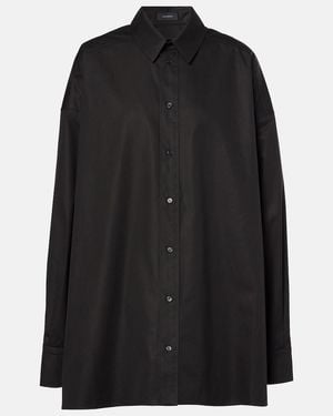 Wardrobe NYC Oversized Cotton Shirtdress - Black
