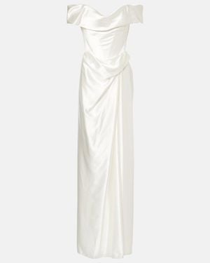 Vivienne Westwood Bridal Mabel Silk Satin Bustier Gown - White