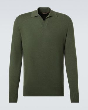 Loro Piana Polopullover Aus Schurwolle - Grün