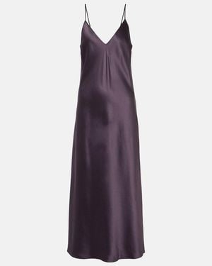 JOSEPH Clea Silk Satin Slip Dress - Purple