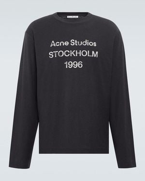 Acne Studios Longsleeve Aus Jersey - Schwarz